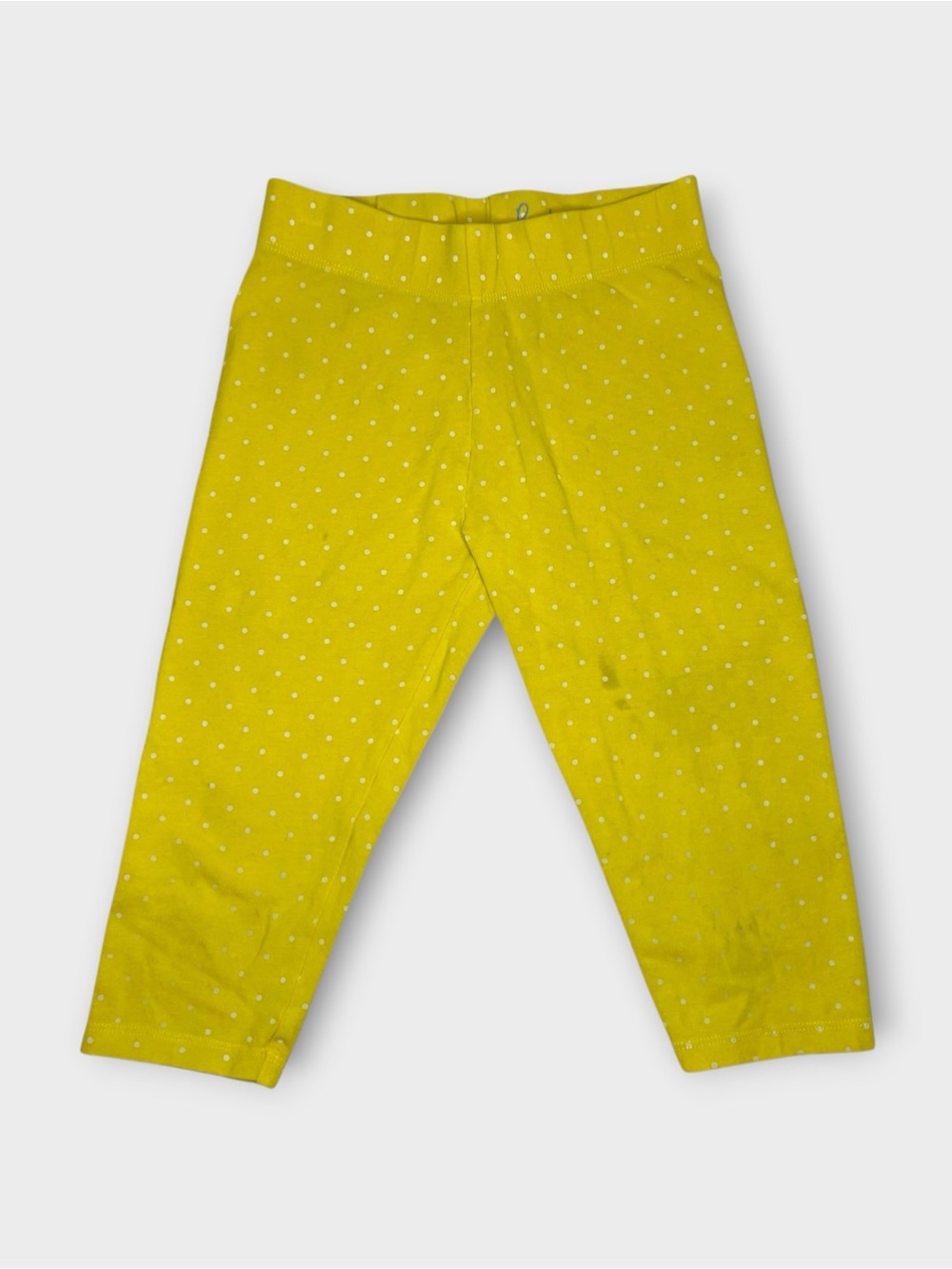Mini Boden Yellow Polkadot Cropped Leggings